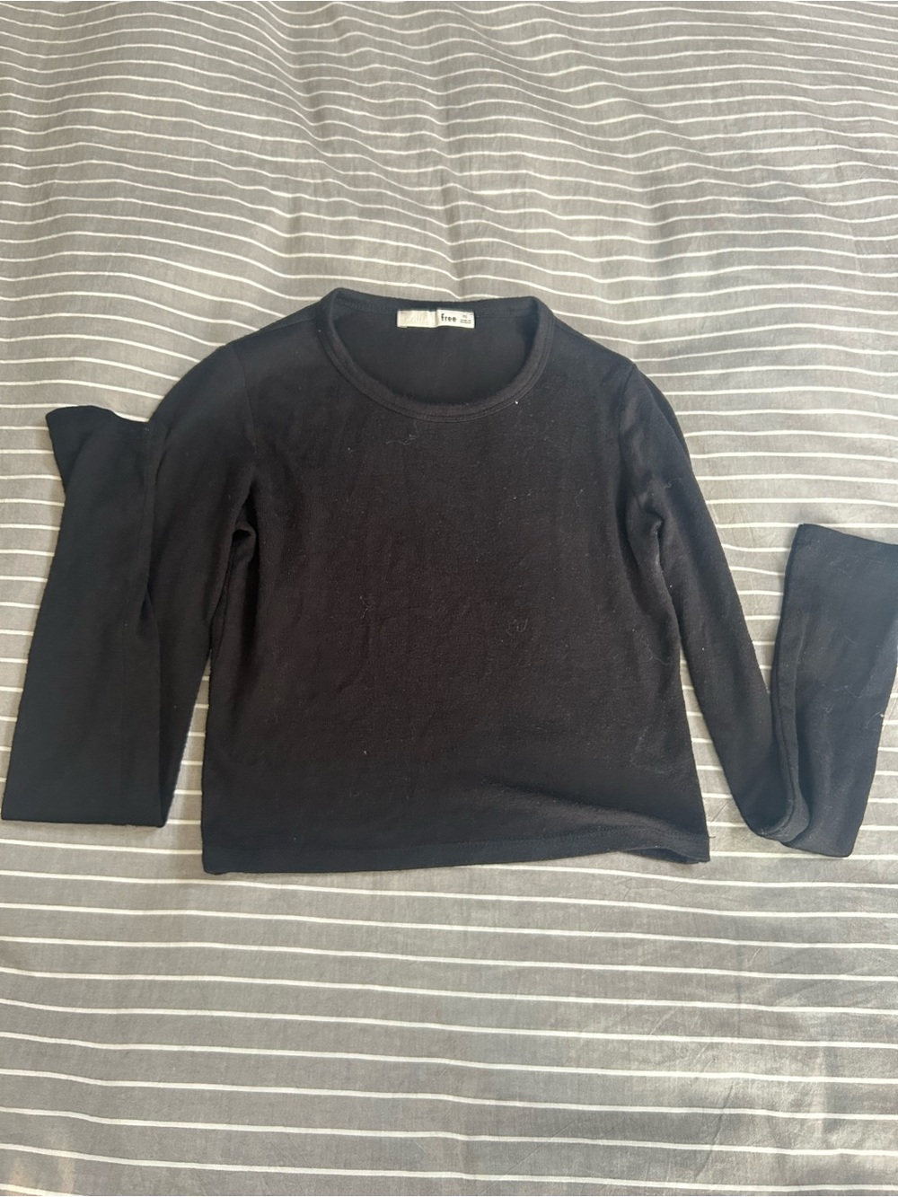 Wilfred Black Knit Crewneck Long-Sleeve Shirt